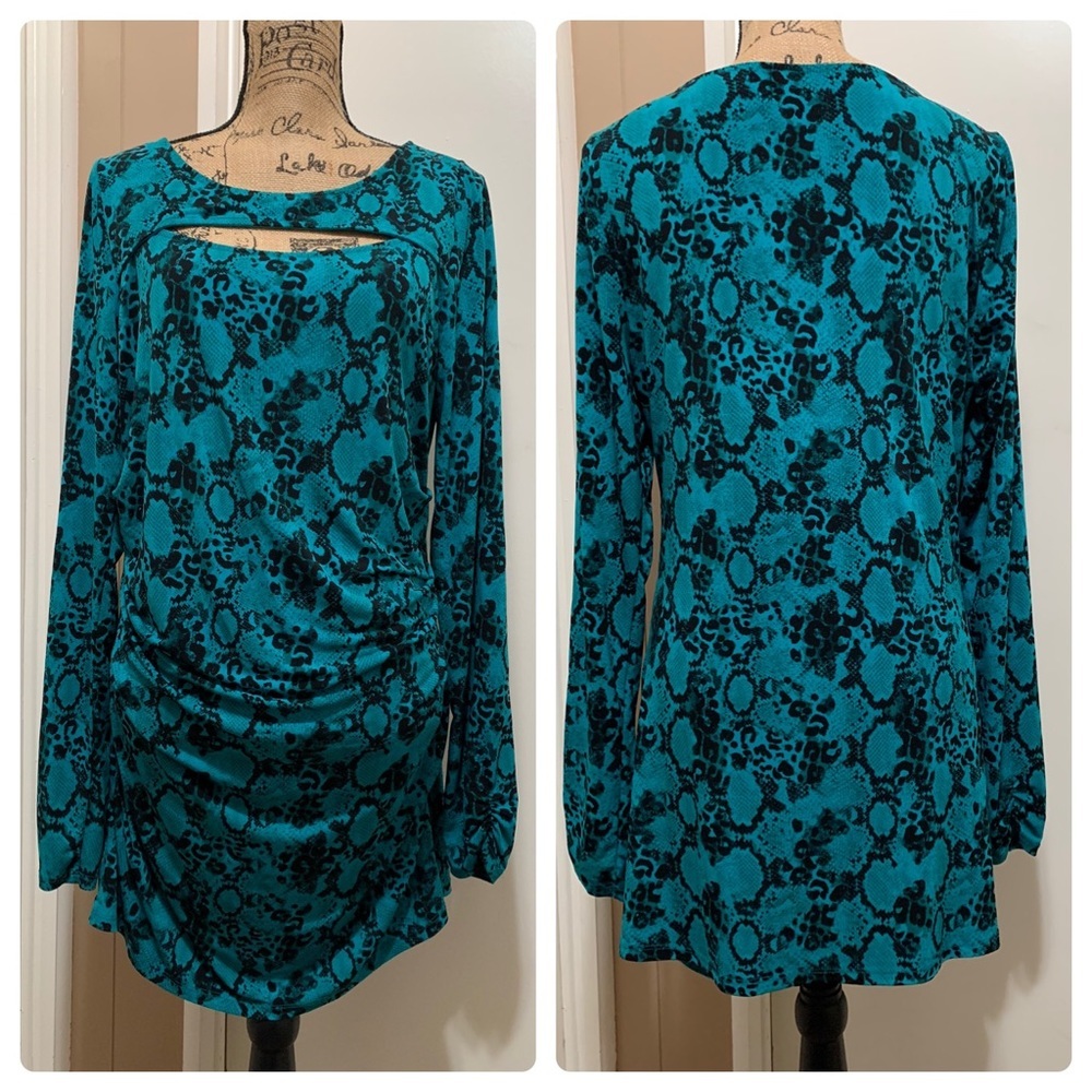 LANE BRYANT BLOUSE ANIMAL PRINT PULLOVER TOP 18/20